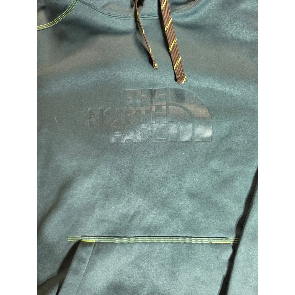 The North Face Mountain Athletics Mens Large Teal Green Fleece Hoodie Sweatshirt